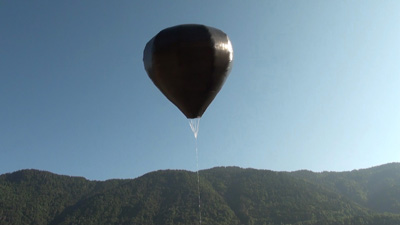 3.6m³ solar balloon in flight